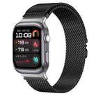 For Huawei Watch D2 xDfind Milanese Parachute Buckle Stainless Steel Watch Band(Black) - 1