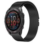 For Garmin Fenix 8/7X/6X/5X 26mm xDfind Milanese Parachute Buckle Stainless Steel Watch Band(Black) - 1
