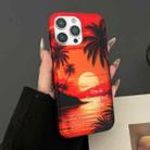 For iPhone 16 Coconut Tree Double-sided lamination TPU Phone Case(Sunset Orange) - 2