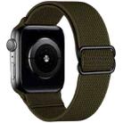For Apple Watch 42 / 44 / 45 / 46 / 49mm xDfind Adjustable Slide Buckle Elastic Nylon Watch Band(Dark Olive Green) - 1