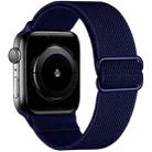 For Apple Watch 42 / 44 / 45 / 46 / 49mm xDfind Adjustable Slide Buckle Elastic Nylon Watch Band(Navy Blue) - 1