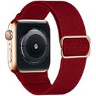 For Apple Watch 42 / 44 / 45 / 46 / 49mm xDfind Adjustable Slide Buckle Elastic Nylon Watch Band(Red) - 1