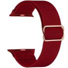 For Apple Watch 42 / 44 / 45 / 46 / 49mm xDfind Adjustable Slide Buckle Elastic Nylon Watch Band(Red) - 2