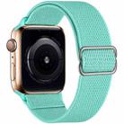 For Apple Watch 42 / 44 / 45 / 46 / 49mm xDfind Adjustable Slide Buckle Elastic Nylon Watch Band(Mint Green) - 1