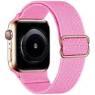 For Apple Watch 42 / 44 / 45 / 46 / 49mm xDfind Adjustable Slide Buckle Elastic Nylon Watch Band(Bright Pink) - 1