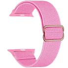 For Apple Watch 42 / 44 / 45 / 46 / 49mm xDfind Adjustable Slide Buckle Elastic Nylon Watch Band(Bright Pink) - 2