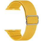For Apple Watch 42 / 44 / 45 / 46 / 49mm xDfind Adjustable Slide Buckle Elastic Nylon Watch Band(Yellow) - 2