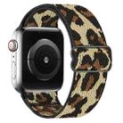 For Apple Watch 42 / 44 / 45 / 46 / 49mm xDfind Adjustable Slide Buckle Elastic Nylon Watch Band(Yellow Leopard) - 1
