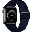 For Apple Watch 38 / 40 / 41 / S10 42mm xDfind Adjustable Slide Buckle Elastic Nylon Watch Band(Dark Blue) - 1
