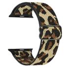 For Apple Watch 38 / 40 / 41 / S10 42mm xDfind Adjustable Slide Buckle Elastic Nylon Watch Band(Yellow Leopard) - 2
