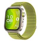 For Huawei Watch Fit4 / Fit4 Pro / Fit3 xDfind Woven Nylon Hook And Loop Fastener Watch Band(Wilderness Green) - 1