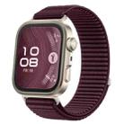For Huawei Watch Fit4 / Fit4 Pro / Fit3 xDfind Woven Nylon Hook And Loop Fastener Watch Band(Plum) - 1