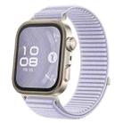 For Huawei Watch Fit4 / Fit4 Pro / Fit3 xDfind Woven Nylon Hook And Loop Fastener Watch Band(Hyacinth Purple) - 1