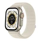 For Apple Watch 42 / 44 / 45 / 46 / 49mm xDfind Woven Nylon Hook And Loop Fastener Watch Band(Starlight) - 1