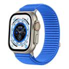 For Apple Watch 42 / 44 / 45 / 46 / 49mm xDfind Woven Nylon Hook And Loop Fastener Watch Band(Klein Blue) - 1