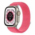 For Apple Watch 42 / 44 / 45 / 46 / 49mm xDfind Woven Nylon Hook And Loop Fastener Watch Band(Red) - 1