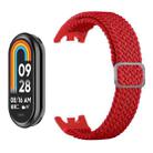 For Xiaomi Smart Band 10 / 9 / 8 xDfind Adjustable Elastic Nylon Braided Watch Band(Red) - 2