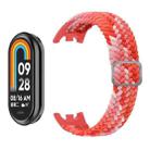 For Xiaomi Smart Band 10 / 9 / 8 xDfind Adjustable Elastic Nylon Braided Watch Band(Colorful Red) - 2