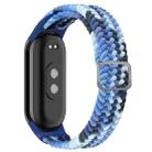 For Xiaomi Smart Band 10 / 9 / 8 xDfind Adjustable Elastic Nylon Braided Watch Band(Colorful Blue) - 1
