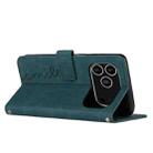 For iPhone 17 Pro Skin Feel Heart Embossed Leather Phone Case with Long Lanyard(Green) - 3