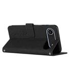 For iPhone 17 Air Skin Feel Heart Embossed Leather Phone Case with Long Lanyard(Black) - 3