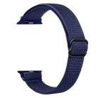 For Apple Watch 42 / 44 / 45 / 46 / 49mm xDfind Ladder Buckle Small Waist Elastic Nylon Watch Band(Navy Blue) - 2