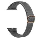 For Apple Watch 42 / 44 / 45 / 46 / 49mm xDfind Ladder Buckle Small Waist Elastic Nylon Watch Band(Dark Grey) - 2