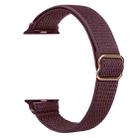 For Apple Watch 42 / 44 / 45 / 46 / 49mm xDfind Ladder Buckle Small Waist Elastic Nylon Watch Band(Wine Red) - 2