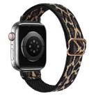 For Apple Watch 42 / 44 / 45 / 46 / 49mm xDfind Ladder Buckle Small Waist Elastic Nylon Watch Band(Yellow Leopard) - 1