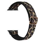 For Apple Watch 42 / 44 / 45 / 46 / 49mm xDfind Ladder Buckle Small Waist Elastic Nylon Watch Band(Yellow Leopard) - 2