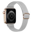 For Apple Watch 38 / 40 / 41 / S10 42mm xDfind Ladder Buckle Small Waist Elastic Nylon Watch Band(Light Grey) - 1