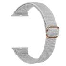 For Apple Watch 38 / 40 / 41 / S10 42mm xDfind Ladder Buckle Small Waist Elastic Nylon Watch Band(Light Grey) - 2