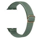 For Apple Watch 38 / 40 / 41 / S10 42mm xDfind Ladder Buckle Small Waist Elastic Nylon Watch Band(Pine Needle Green) - 2