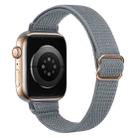 For Apple Watch 38 / 40 / 41 / S10 42mm xDfind Ladder Buckle Small Waist Elastic Nylon Watch Band(Blue Grey) - 1