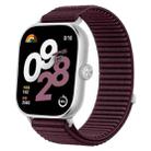For Xiaomi Smart Band 9 Pro/8 Pro/Redmi Watch 5/4 xDfind Woven Nylon Hook And Loop Fastener Watch Band(Plum) - 1