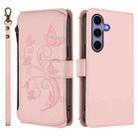 For Samsung Galaxy S24 / S25 5G Butterfly Love Flower Multi-card Zipper Wallet Leather Phone Case(Pink) - 2