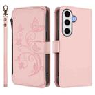 For Samsung Galaxy S23 FE 5G Butterfly Love Flower Multi-card Zipper Wallet Leather Phone Case(Pink) - 2