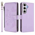 For Samsung Galaxy S23 FE 5G Butterfly Love Flower Multi-card Zipper Wallet Leather Phone Case(Light Purple) - 2