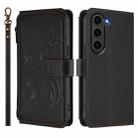 For Samsung Galaxy S23 5G Butterfly Love Flower Multi-card Zipper Wallet Leather Phone Case(Black) - 2