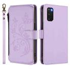 For Samsung Galaxy S20 Butterfly Love Flower Multi-card Zipper Wallet Leather Phone Case(Light Purple) - 2