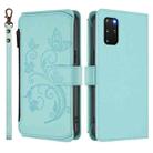For Samsung Galaxy S20+ Butterfly Love Flower Multi-card Zipper Wallet Leather Phone Case(Mint Green) - 2