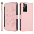 For Samsung Galaxy Note20 Ultra Butterfly Love Flower Multi-card Zipper Wallet Leather Phone Case(Pink) - 2