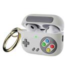 For AirPods 4 Retro Game Console Style Earphone Silicone Protective Case(White) - 1