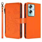 For OPPO A79 5G Global Butterfly Love Flower Multi-card Zipper Wallet Leather Phone Case(Orange) - 2