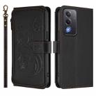 For OPPO A5 5G / A3 Pro 5G Global Butterfly Love Flower Multi-card Zipper Wallet Leather Phone Case(Black) - 2