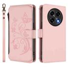 For OPPO A2 Pro 5G / F27 Pro 5G Butterfly Love Flower Multi-card Zipper Wallet Leather Phone Case(Pink) - 2