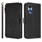 For OPPO A78 5G Global / A1x 5G Butterfly Love Flower Multi-card Zipper Wallet Leather Phone Case(Black) - 2