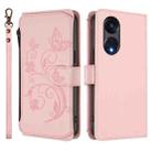 For OPPO Reno8 T 5G Global /  A1 Pro 5G Butterfly Love Flower Multi-card Zipper Wallet Leather Phone Case(Pink) - 2