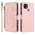 For OPPO A16e / A16k Butterfly Love Flower Multi-card Zipper Wallet Leather Phone Case(Pink) - 2
