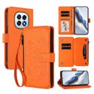 For OPPO F29 5G Global Butterfly Love Flower Multi-card Zipper Wallet Leather Phone Case(Orange) - 1